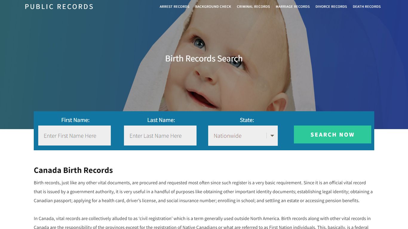 Canada Birth Records | Enter Name and Search. 14Days Free - Public Records